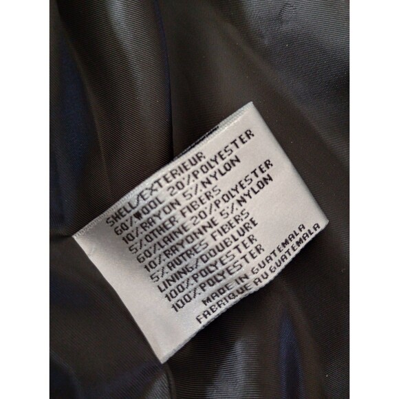 Larry Levine Wool Blend Coat Snap Closure Pockets Size 12 Petite - Picture 7 of 11